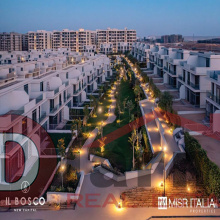 Apartment for sale in Il Bosco Compound, New Capital, with installments over 9 years