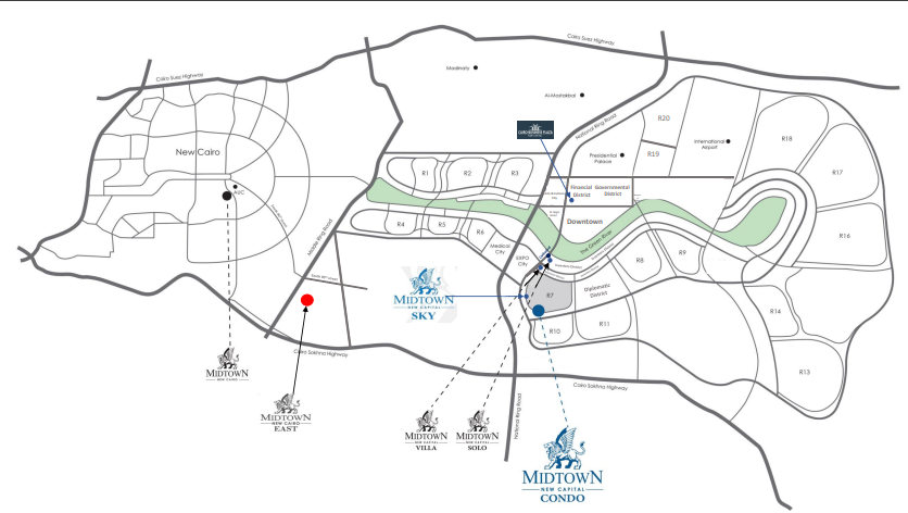 التجمع السادس, Midtown East, New Cairo,9890